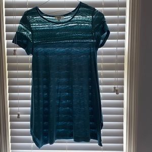 Casual turquoise/ teal spring dress